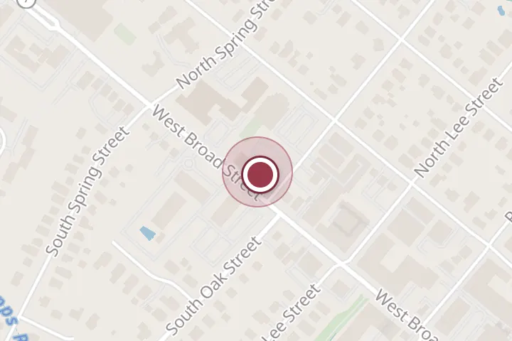 Street map around 800 W Broad St STE 333, Falls Church, with a pin at Jefferson 442, LLC