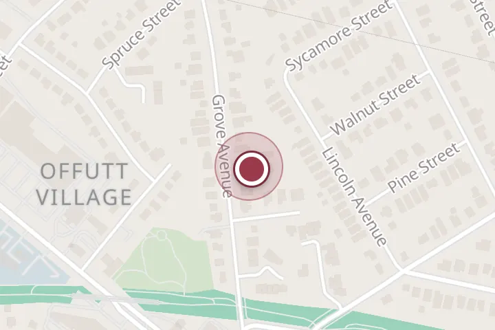 Street map around 306 Grove Ave, Falls Church, with a pin at Johnson & Johnson CPAs PC