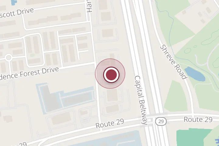 Street map around 2815 Hartland Rd Suite# 140, Falls Church, with a pin at Kenya Knight - State Farm Insurance Agent