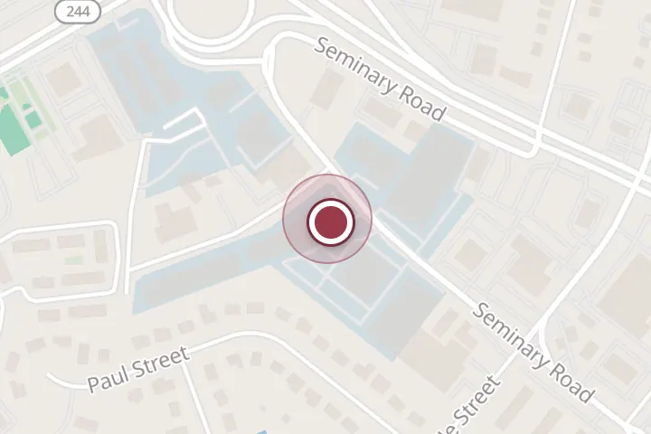 Street map around 5826 Seminary Rd, Falls Church, with a pin at Khan El-Khalili