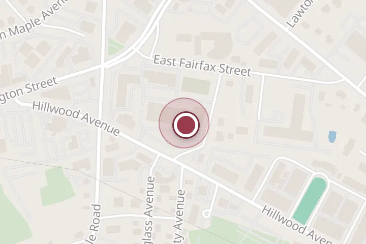 Street map around 161A Hillwood Ave, Falls Church, with a pin at Lan Hair Salon