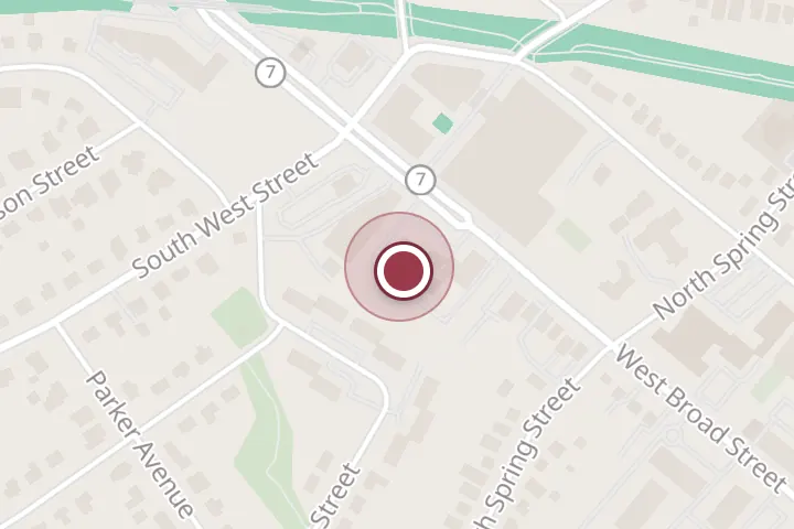 Street map around 103 Rowell Ct, Falls Church, with a pin at Law Offices of John L. Laster