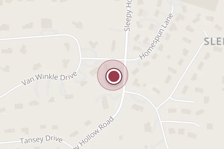 Street map around 3400 Sleepy Hollow Rd, Falls Church, with a pin at Lee Floors Inc