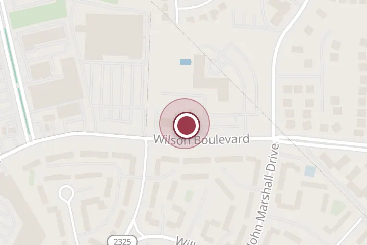 Street map around 6218 Wilson Blvd, Falls Church, with a pin at Little Saigon Restaurant