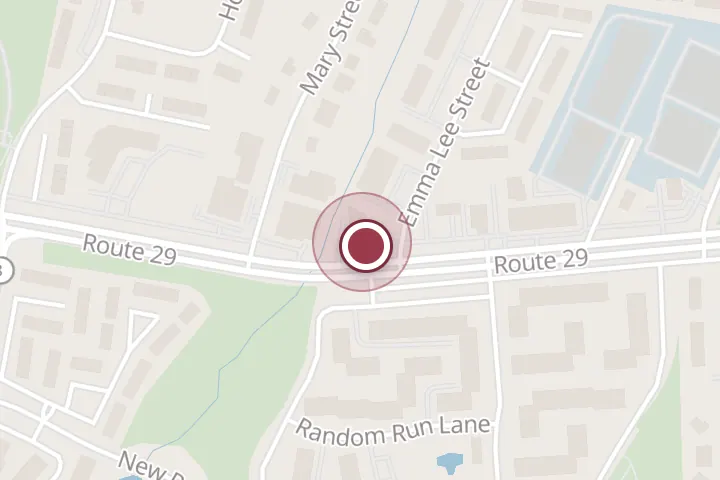 Street map around 7718 US-29, Falls Church, with a pin at London Auto Services Ltd