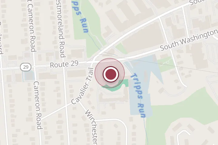 Street map around 7151 Lee Hwy, Falls Church, with a pin at LuzMary's Bolivian Restaurant
