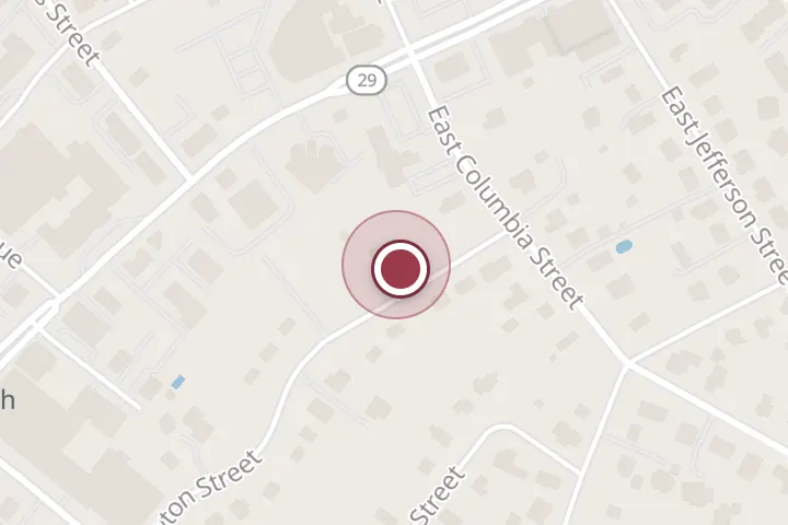Street map around 334 Lawton St, Falls Church, with a pin at Madison Park