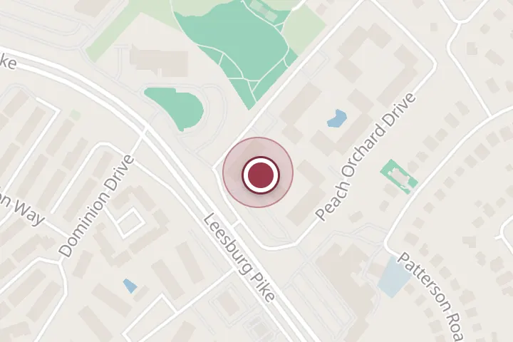 Street map around 2042 Peach Orchard Dr, Falls Church, with a pin at Maryana