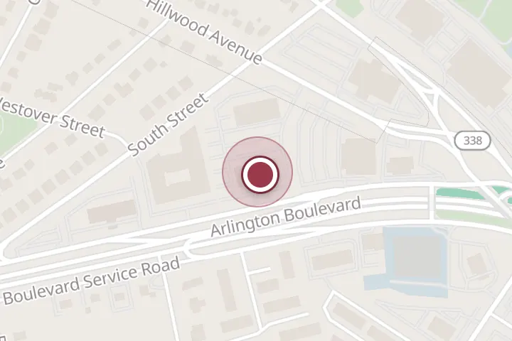 Street map around 6400 Arlington Blvd #940, Falls Church, with a pin at Medical Surgical Group Of No Va