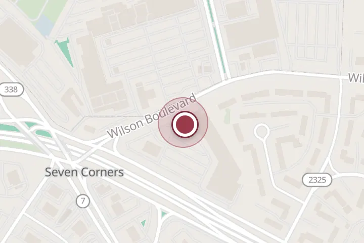 Street map around 6288 Arlington Blvd, Falls Church, with a pin at Medics USA