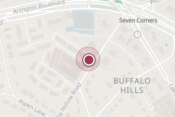 Street map around 2946 Sleepy Hollow Rd Suite 2-A, Falls Church, with a pin at MHC HealthCare