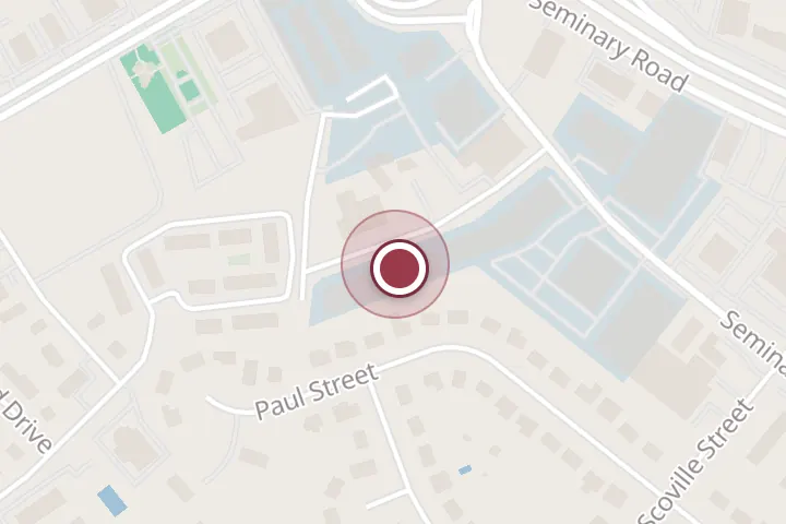 Street map around 5721 Center Ln, Falls Church, with a pin at Modern Auto Body & Painting
