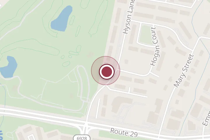 Street map around 2806 Hyson Ln, Falls Church, with a pin at Modern Tile