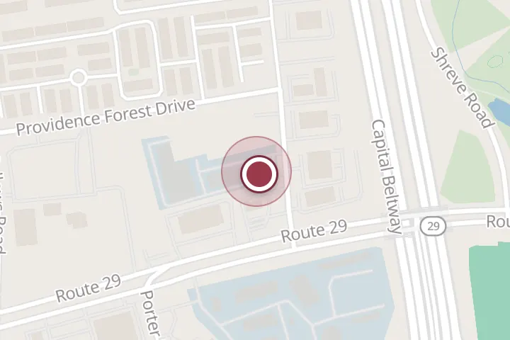 Street map around 2842 Hartland Rd, Falls Church, with a pin at Mosaic Motors
