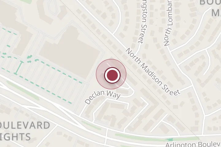 Street map around 6080 Dreher Ct, Falls Church, with a pin at Nguyen Chon Real Estate Team
