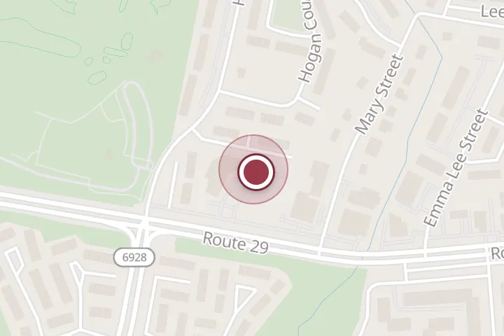 Street map around 7810-A Lee Hwy, Falls Church, with a pin at North China Cafe