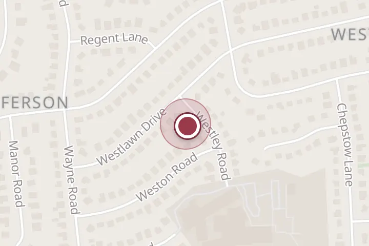 Street map around 3114 Westley Rd, Falls Church, with a pin at NoVa House and Home
