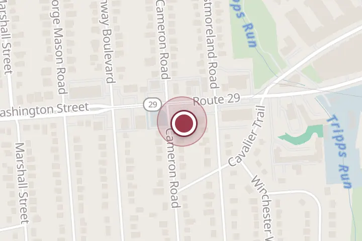 Street map around 7187 Lee Hwy, Falls Church, with a pin at NV DESIGN & BUILD