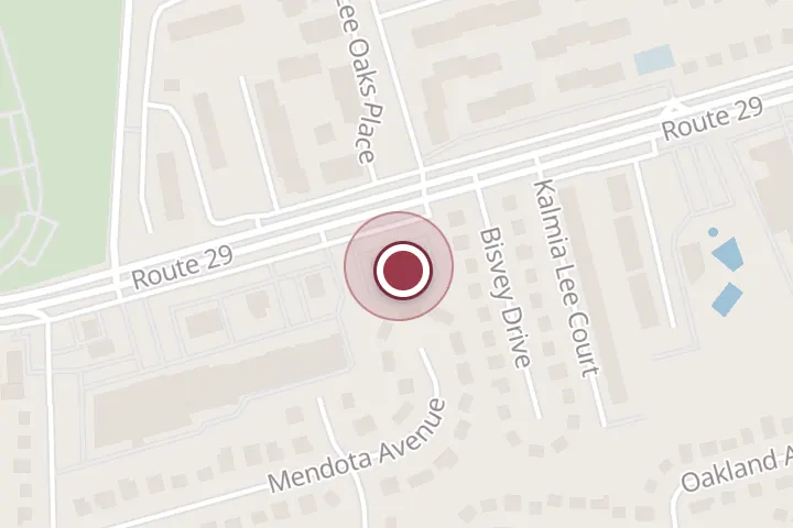 Street map around 7389 Lee Hwy # 207, Falls Church, with a pin at OneDigital Health and Benefits