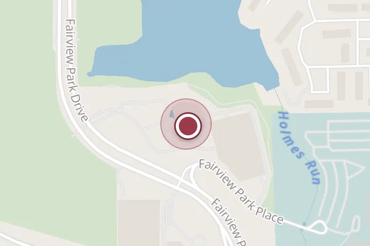 Street map around 2941 Fairview Park Dr, Falls Church, with a pin at Opal Carpet Cleaning Services