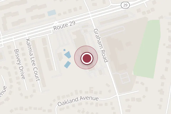 Street map around 2814 Graham Rd, Falls Church, with a pin at Pho Sate