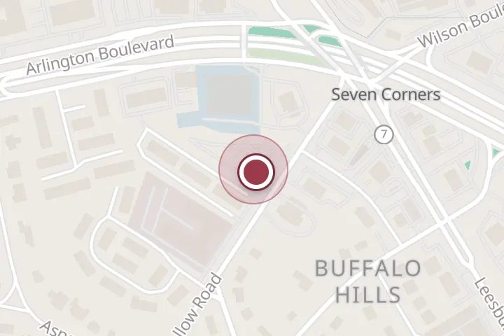 Street map around 2946 Sleepy Hollow Rd, Falls Church, with a pin at prime care health center