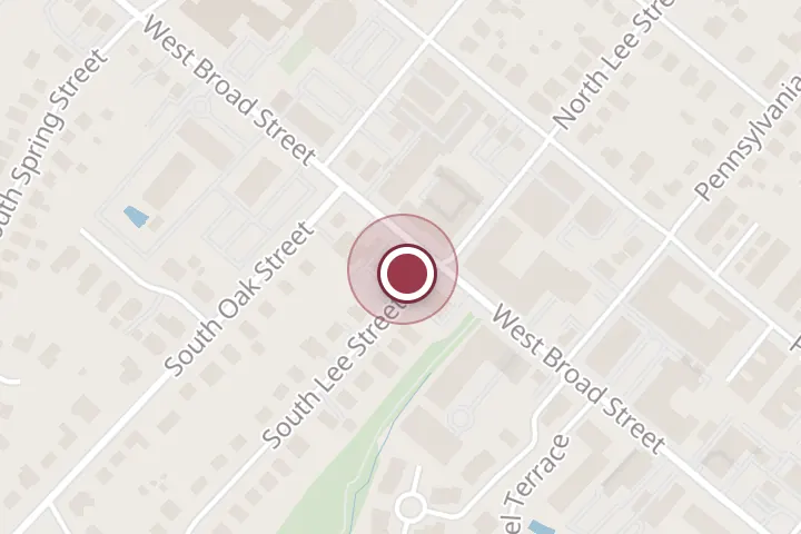 Street map around 701 W Broad St Unit 205, Falls Church, with a pin at Proplocate Realty
