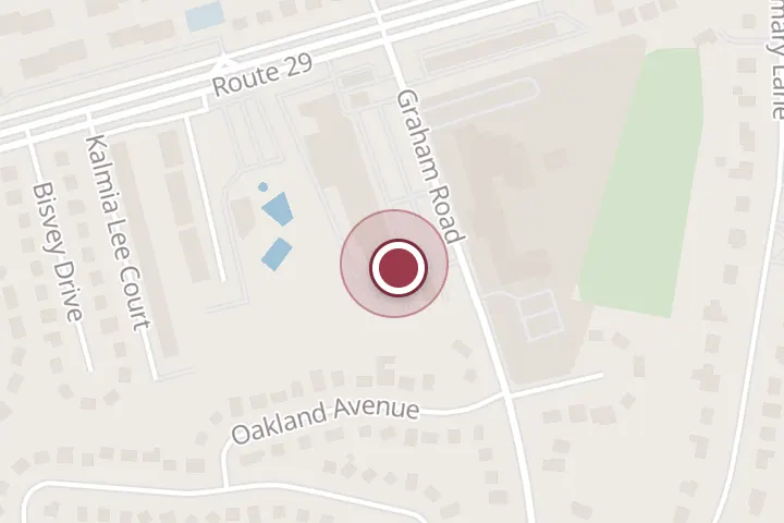 Street map around 2828 Graham Rd, Falls Church, with a pin at Pupuseria Mana