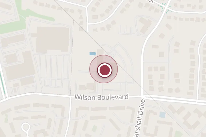 Street map around 6200 Wilson Blvd #325, Falls Church, with a pin at Rakel's Salon & Spa