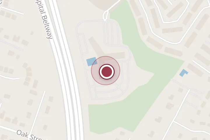 Street map around 2230 George C Marshall Dr, Falls Church, with a pin at Renaissance Tennis Club