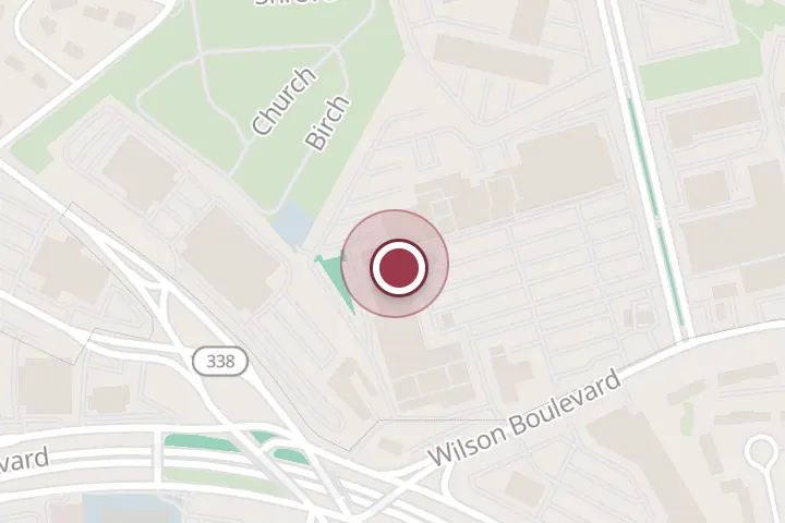 Street map around 6775 Wilson Blvd, Falls Church, with a pin at Rice Paper - Taste of Vietnam