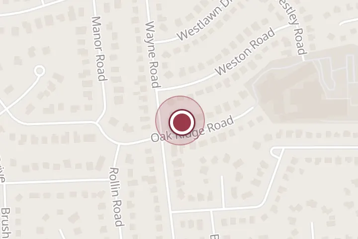Street map around 6940 Oak Ridge Rd, Falls Church, with a pin at Roba Investments & Real Estate Inc