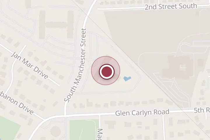 Street map around 3101 S Manchester St Unit 203, Falls Church, with a pin at Romero Ceramic Tile, LLC