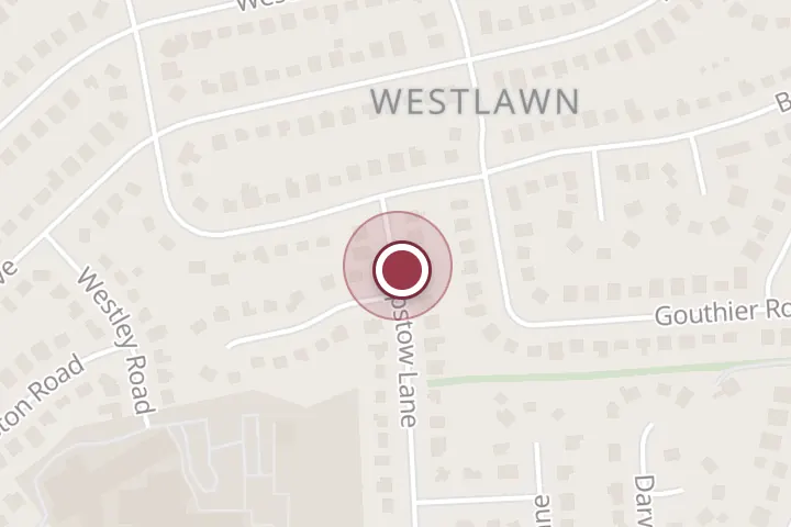 Street map around Chepstow Ln, Falls Church, with a pin at Rozy's Cleaner Service