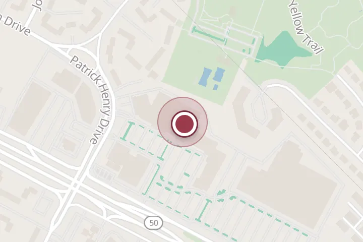 Street map around 6118 Arlington Blvd, Falls Church, with a pin at Safeway
