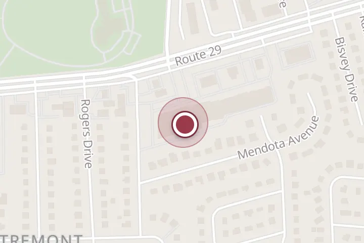 Street map around 7397 Lee Hwy, Falls Church, with a pin at Safeway