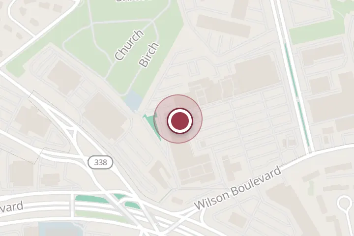 Street map around 6773 Wilson Blvd, Falls Church, with a pin at Saigon Bakery & Deli
