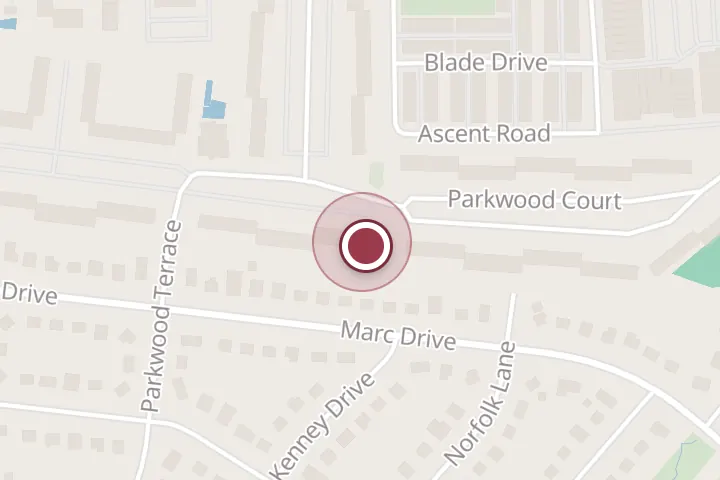 Street map around 7331 Parkwood Ct, Falls Church, with a pin at smile gifts creation
