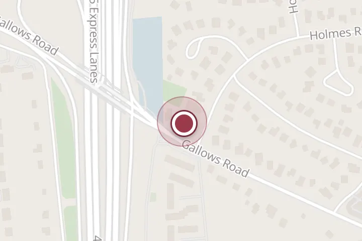 Street map around 3357 Gallows Rd, Falls Church, with a pin at Soto's Contracting LLC.