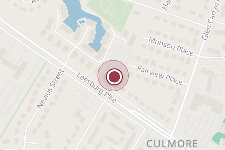 Street map around 6066 Leesburg Pike #450, Falls Church, with a pin at Standard Cleaning Services Inc.
