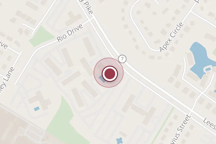 Street map around 6133 VA-7 #606, Falls Church, with a pin at Steam Pro Carpet Cleaning