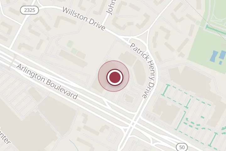 Street map around 6184 Arlington Blvd B, Falls Church, with a pin at Sweet Home Furniture