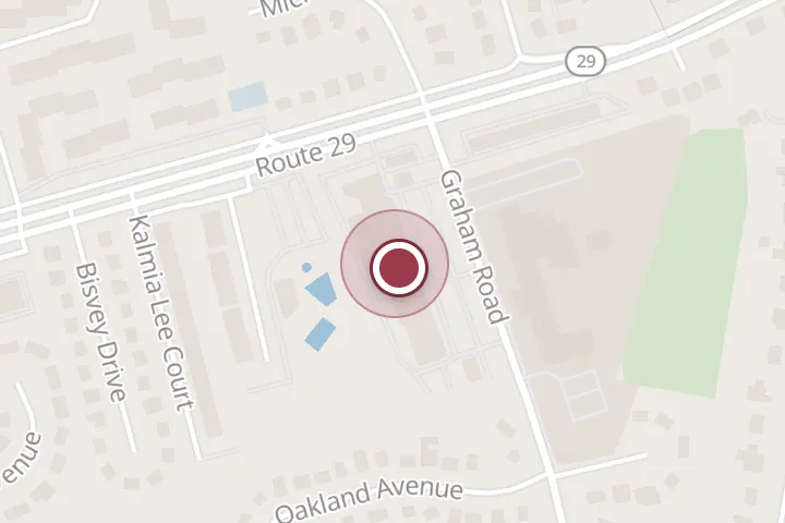 Street map around 2802 Graham Rd, Falls Church, with a pin at T I inc Dollar Store+ Gift Shop