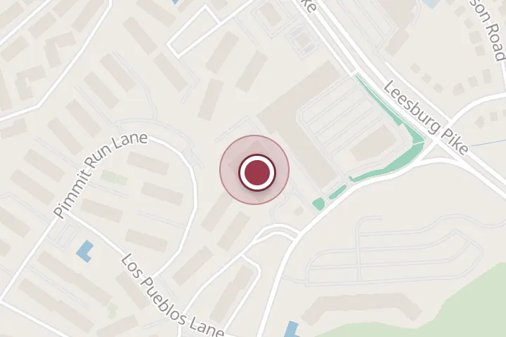 Street map around 2190 Pimmit Dr, Falls Church, with a pin at Taco Bamba Falls Church