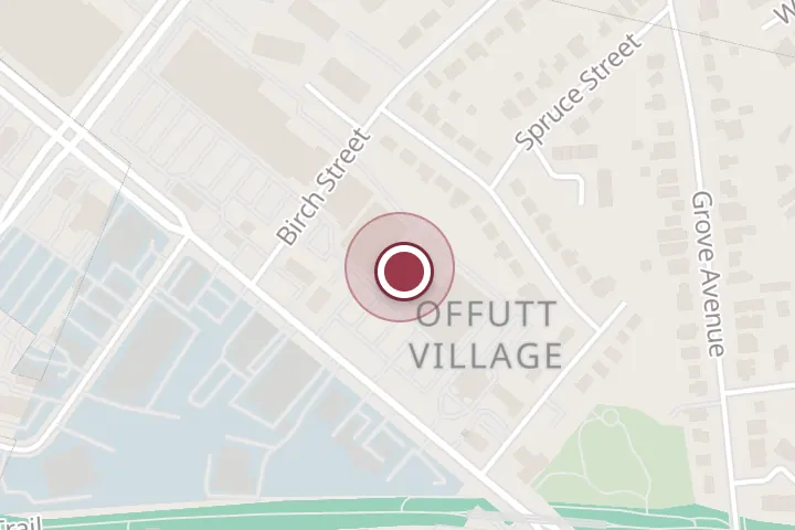 Street map around 1116 W Broad St, Falls Church, with a pin at Taco Rock - Falls Church