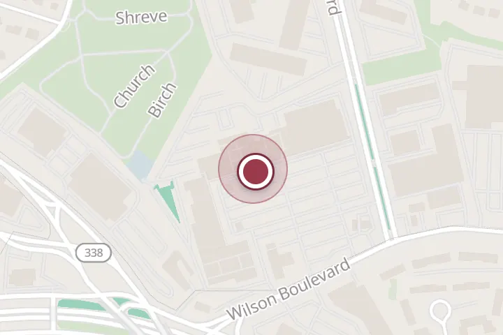Street map around 6763 Wilson Blvd, Falls Church, with a pin at Tan the Gioi New World