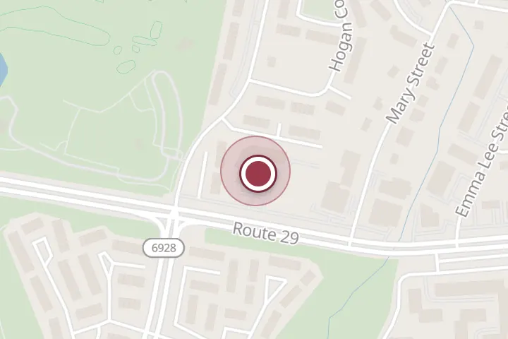 Street map around 7810-G Lee Hwy, Falls Church, with a pin at Taquería Cancún