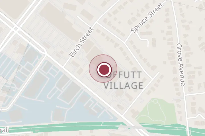 Street map around 1112 W Broad St, Falls Church, with a pin at Tasty Dumpling