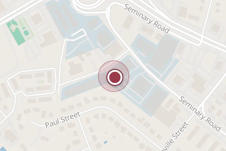 Street map around 5709 Center Ln, Falls Church, with a pin at Tensae Deli and Bakery