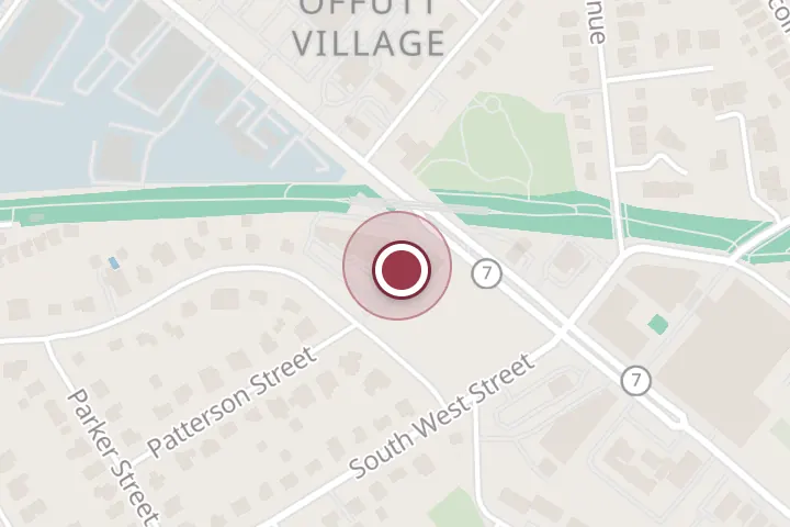 Street map around 1063B W Broad St, Falls Church, with a pin at The Plumbing Dr